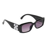 Prime Black Rectangle One Size Plastic UV Sunglasses-OL112BK