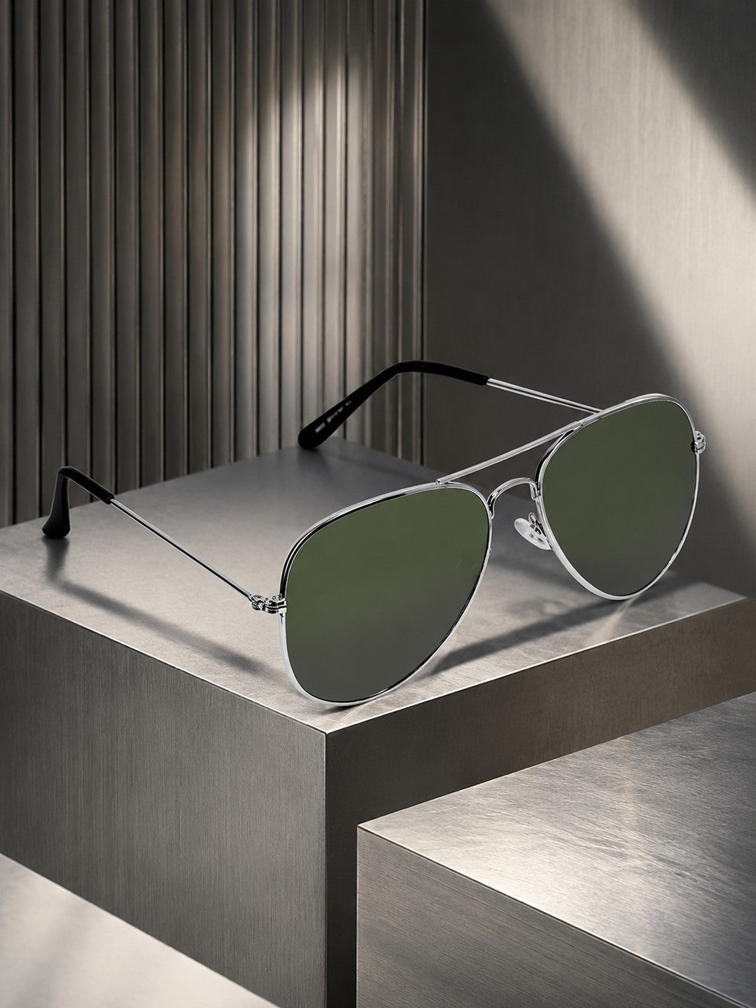 Prime Green Aviator One Size Metal UV Sunglasses-OL155GR