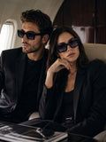 Prime Black Square One Size Plastic UV Sunglasses-OL105BK