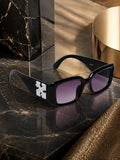 Prime Black Rectangle One Size Plastic UV Sunglasses-OL112BK