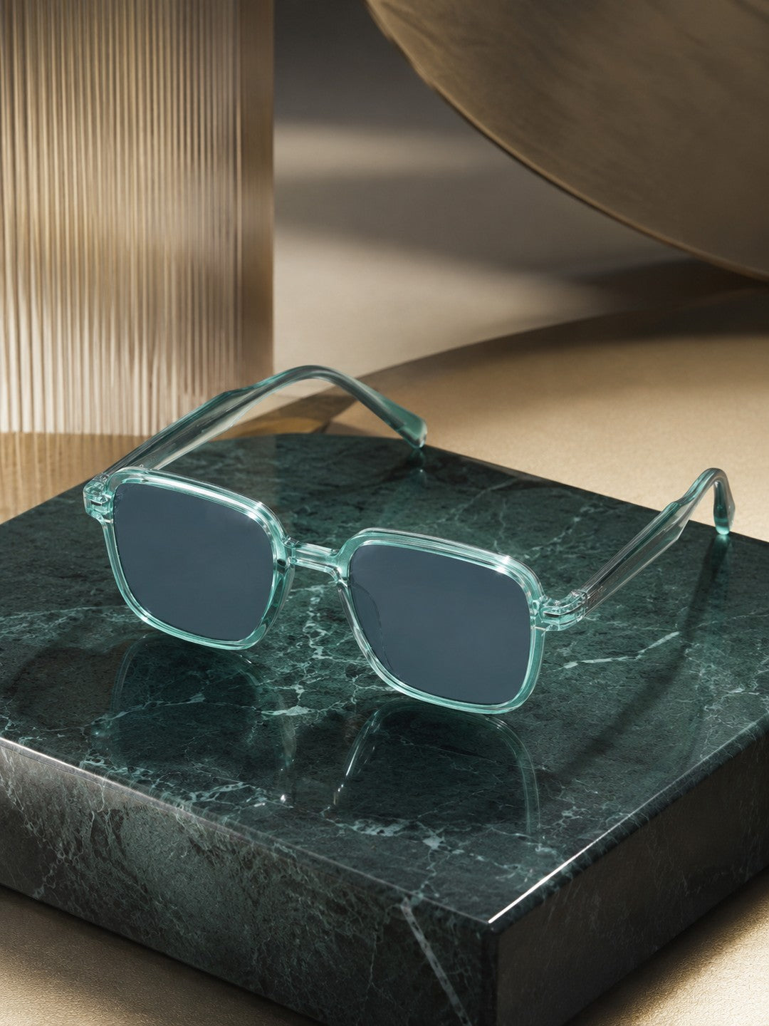 Prime Blue Square One Size Plastic UV Sunglasses-OL122BL