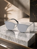 Prime Silver Browline One Size Metal UV Sunglasses-OL107SL