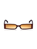 Prime Brown Rectangle One Size Plastic UV Sunglasses-OL106BR
