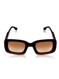 Prime Brown Square One Size Plastic UV Sunglasses-OL105BR