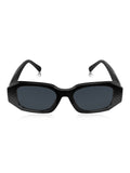 Prime Black Geometric Octagonal One Size Plastic UV Sunglasses-OL116BK