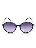 Prime Blue Round One Size Plastic UV Sunglasses-OL119BL
