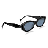 Prime Black Cate-eye One Size Plastic UV Sunglasses-OL128BK