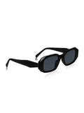 Prime Black Geometric Octagonal One Size Plastic UV Sunglasses-OL116BK