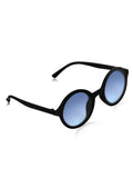 Prime Blue Round One Size Plastic UV Sunglasses-OL100BL