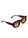 Prime Brown Square One Size Plastic UV Sunglasses-OL105BR