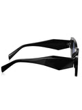 Prime Black Oversized Square One Size Plastic UV Sunglasses-OL117BK