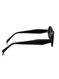 Prime Black Geometric Octagonal One Size Plastic UV Sunglasses-OL116BK