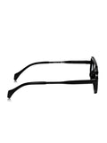 Prime Black Geometric Hexagonal One Size Plastic UV Sunglasses-OL114BK