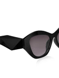 Prime Black Cate-eye One Size Plastic UV Sunglasses-OL125BK