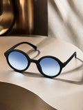 Prime Blue Round One Size Plastic UV Sunglasses-OL100BL