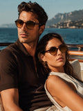 Prime Brown Round One Size Plastic UV Sunglasses-OL100BR