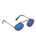 Prime Blue Oval One Size Metal UV Sunglasses-OL108BL