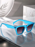 Prime Blue Rectangle One Size Plastic UV Sunglasses-OL140BL
