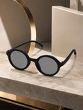 Prime Black Round One Size Plastic UV Sunglasses-OL100BK