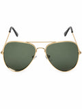 Prime Green Aviator One Size Metal UV Sunglasses-OL139GR