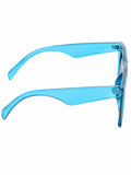 Prime Blue Rectangle One Size Plastic UV Sunglasses-OL140BL
