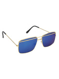 Prime Blue Square One Size Metal UV Sunglasses-OL110BL
