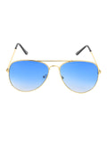 Prime Blue Aviator One Size Metal UV Sunglasses-OL133BL