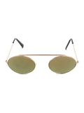 Prime Green Oval One Size Metal UV Sunglasses-OL108GR