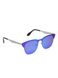 Prime Blue Browline One Size Metal UV Sunglasses-OL107BL