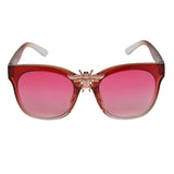 Prime Pink Cate-eye One Size Plastic UV Sunglasses-OL156PK
