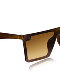 Prime Brown Oversized One Size Plastic UV Sunglasses-OL109BR