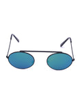 Prime Blue Oval One Size Metal UV Sunglasses-OL108BL