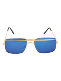 Prime Blue Square One Size Metal UV Sunglasses-OL110BL