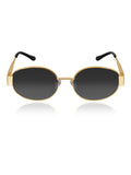 Elite Collection Black Round One Size Metal Adult-Unisex UV Sunglasses-EC300BK