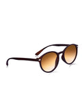 Prime Brown Round One Size Plastic UV Sunglasses-OL111BR