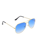Prime Blue Aviator One Size Metal UV Sunglasses-OL133BL