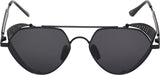 Prime Black Round One Size Metal UV Sunglasses-OL151BK