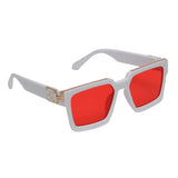 Prime Red Rectangle One Size Plastic UV Sunglasses-OL131RD