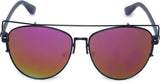 Prime Purple Round One Size Metal UV Sunglasses-OL154PR