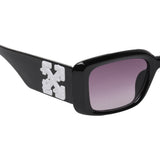 Prime Black Rectangle One Size Plastic UV Sunglasses-OL112BK