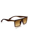 Prime Brown Oversized One Size Plastic UV Sunglasses-OL109BR