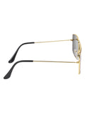Prime Blue Square One Size Metal UV Sunglasses-OL110BL