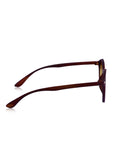 Prime Brown Round One Size Plastic UV Sunglasses-OL111BR