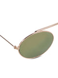 Prime Green Oval One Size Metal UV Sunglasses-OL108GR
