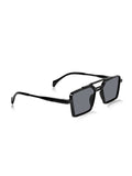 Prime Black Geometric Square One Size Plastic UV Sunglasses-OL113BK