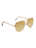 Elite Collection Brown Aviator One Size Metal Adult-Unisex UV Sunglasses-EC297BR