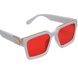 Prime Red Rectangle One Size Plastic UV Sunglasses-OL131RD
