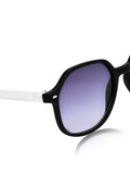 Prime Black Round One Size Plastic UV Sunglasses-OL119BK