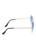 Prime Blue Aviator One Size Metal UV Sunglasses-OL133BL