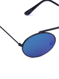 Prime Blue Oval One Size Metal UV Sunglasses-OL108BL
